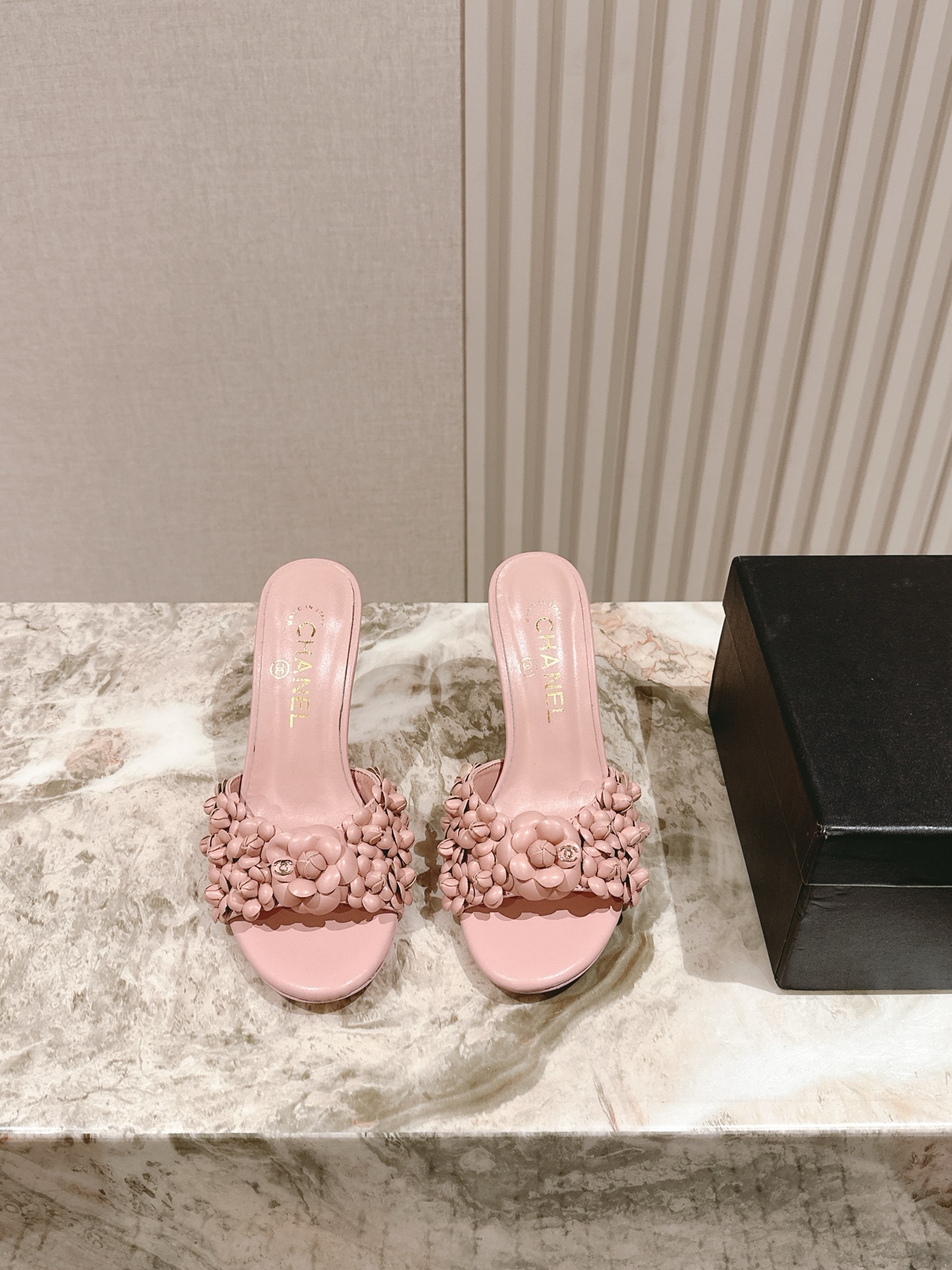 CHANEL 샤넬 힐 샌들 슬리퍼 신발