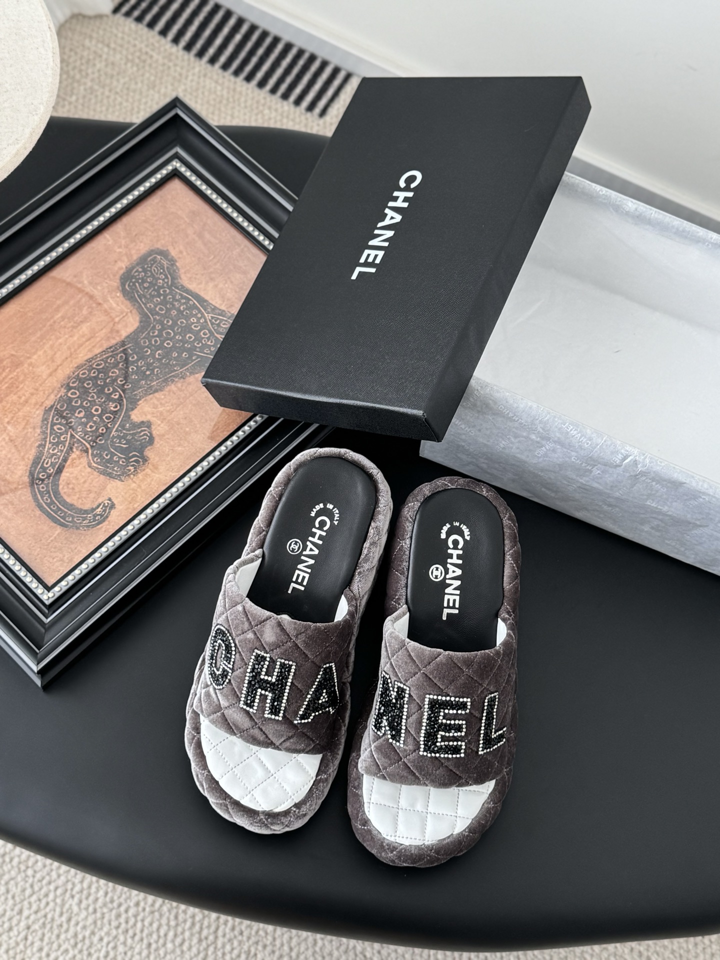 Chanel 25C 샤넬 웨지 슬리퍼 신발