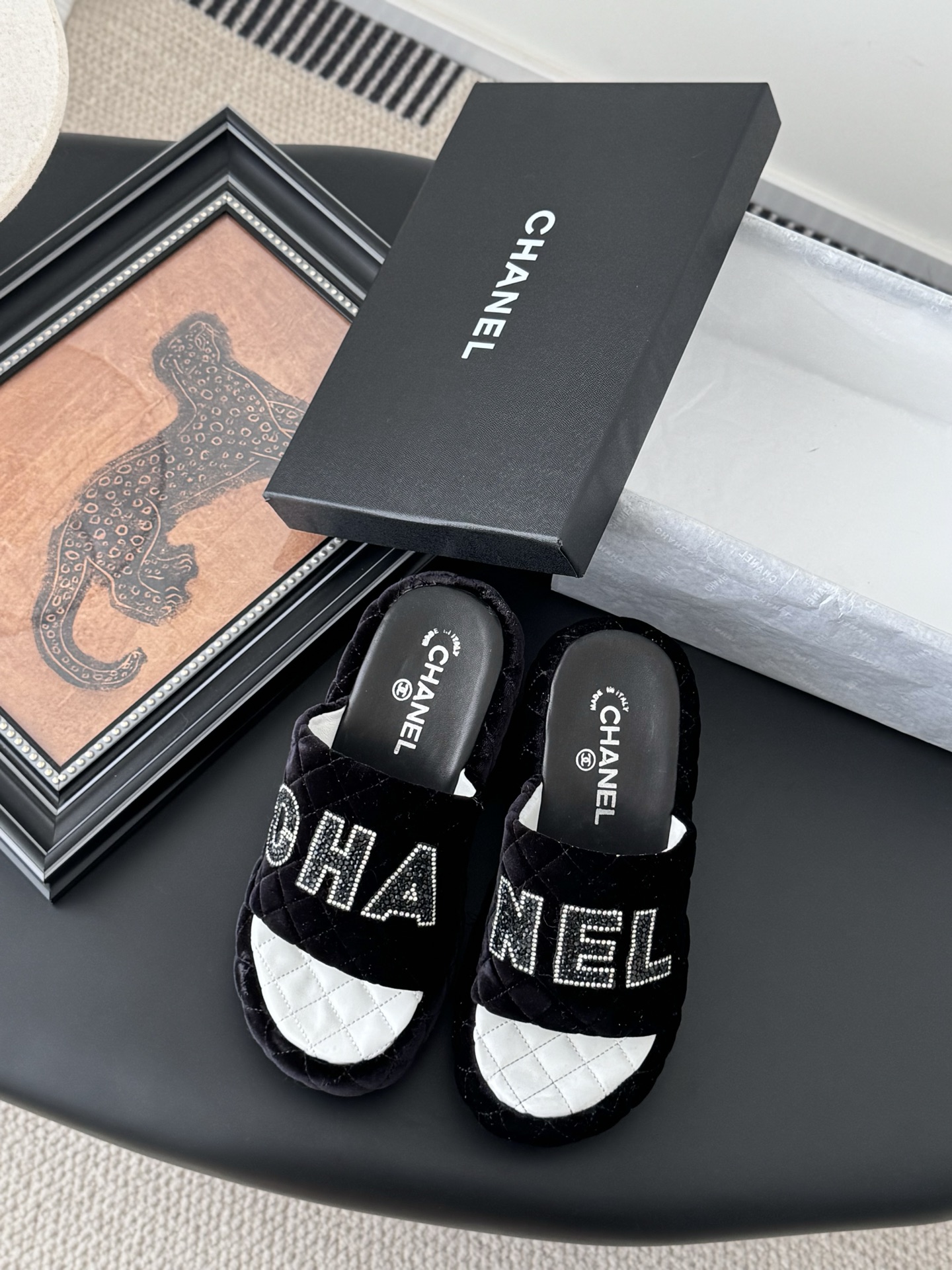 Chanel 25C 샤넬 웨지 슬리퍼 신발