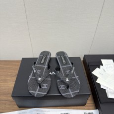 Chanel 샤넬 진주 장식 플립플랍 샌들 슬리퍼 신발