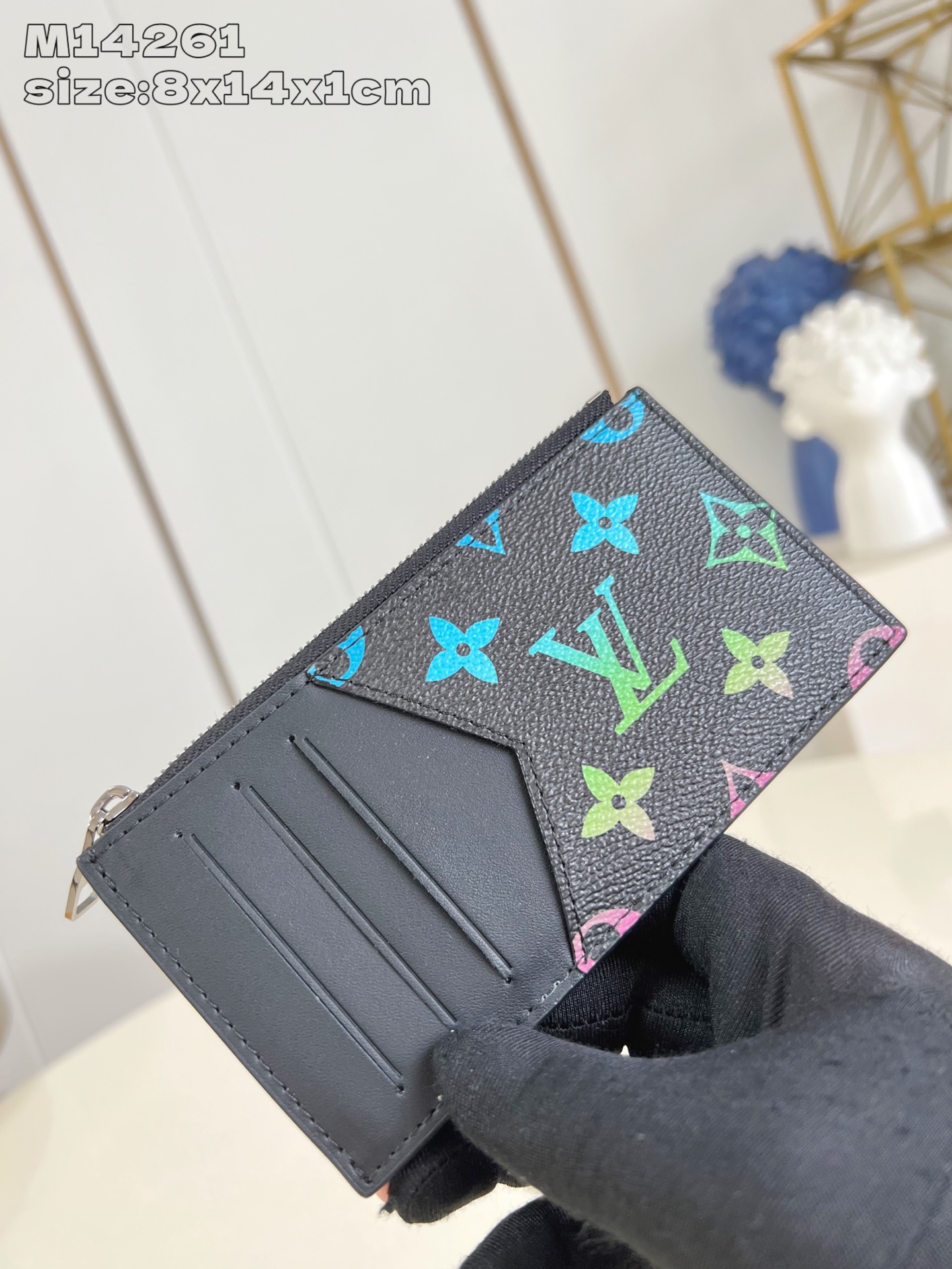 LV 루이비통 지갑 M14261 블랙 COIN 카드 지갑