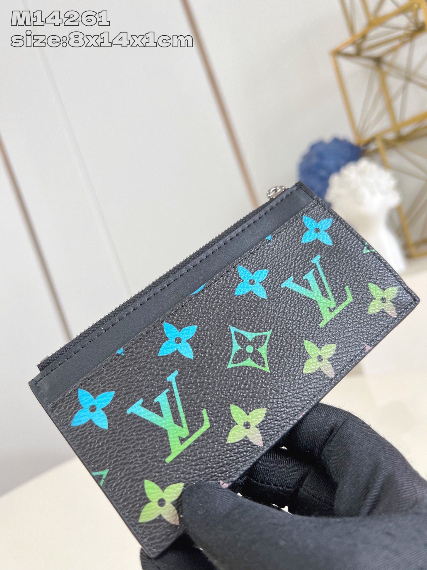 LV 루이비통 지갑 M14261 블랙 COIN 카드 지갑