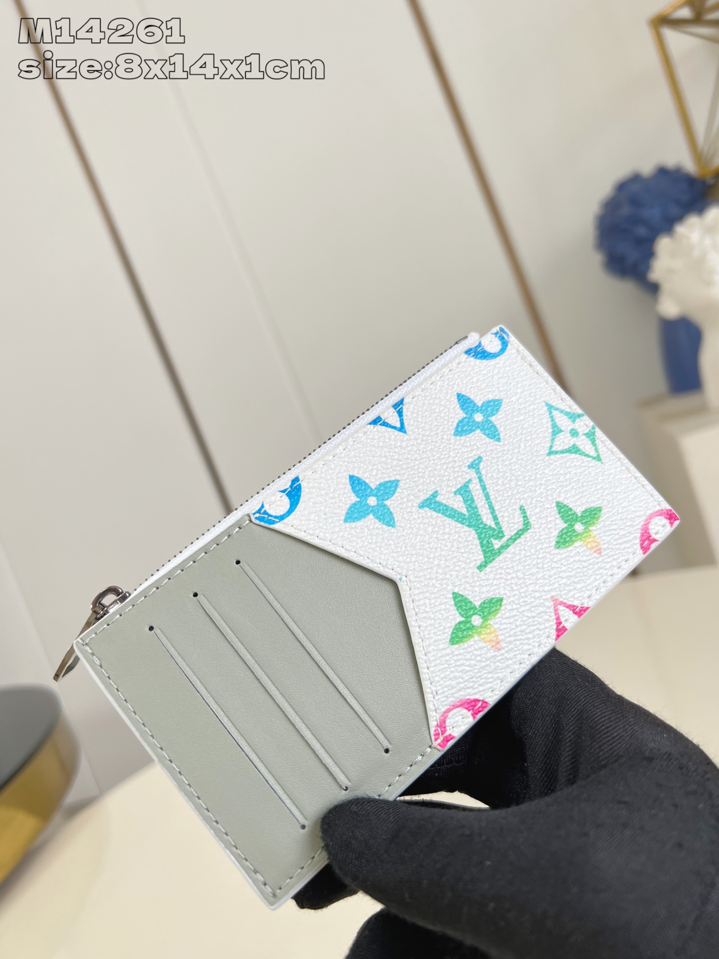 LV 루이비통 지갑 M14261 화이트 COIN 카드 지갑