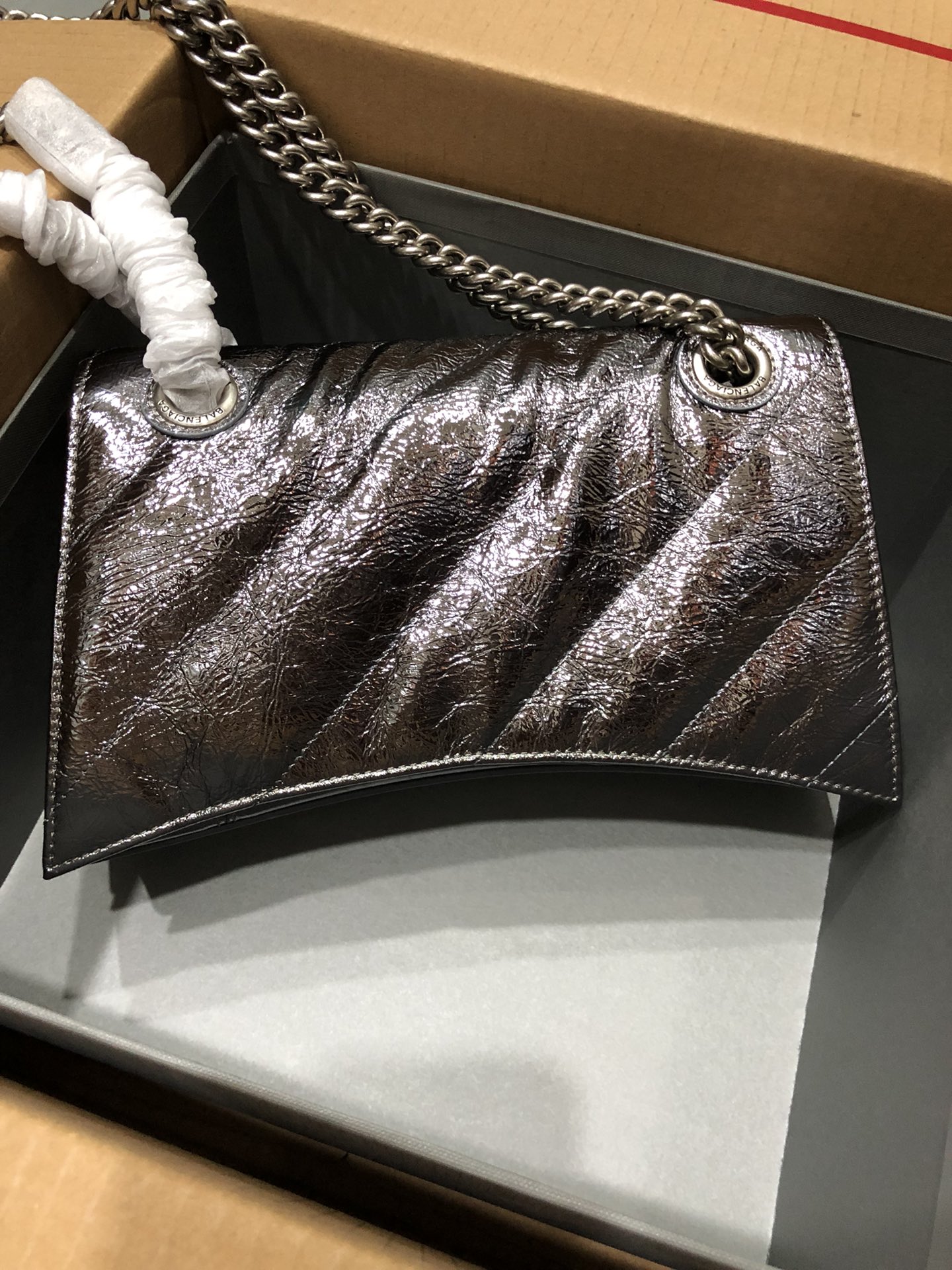 Balenciaga 발렌시아가 Crush 샤벨 체인백 금장 스몰 숄더백 가방