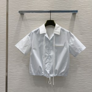 Gucci 구찌 스트라이프 크롭 셔츠 상의 의류