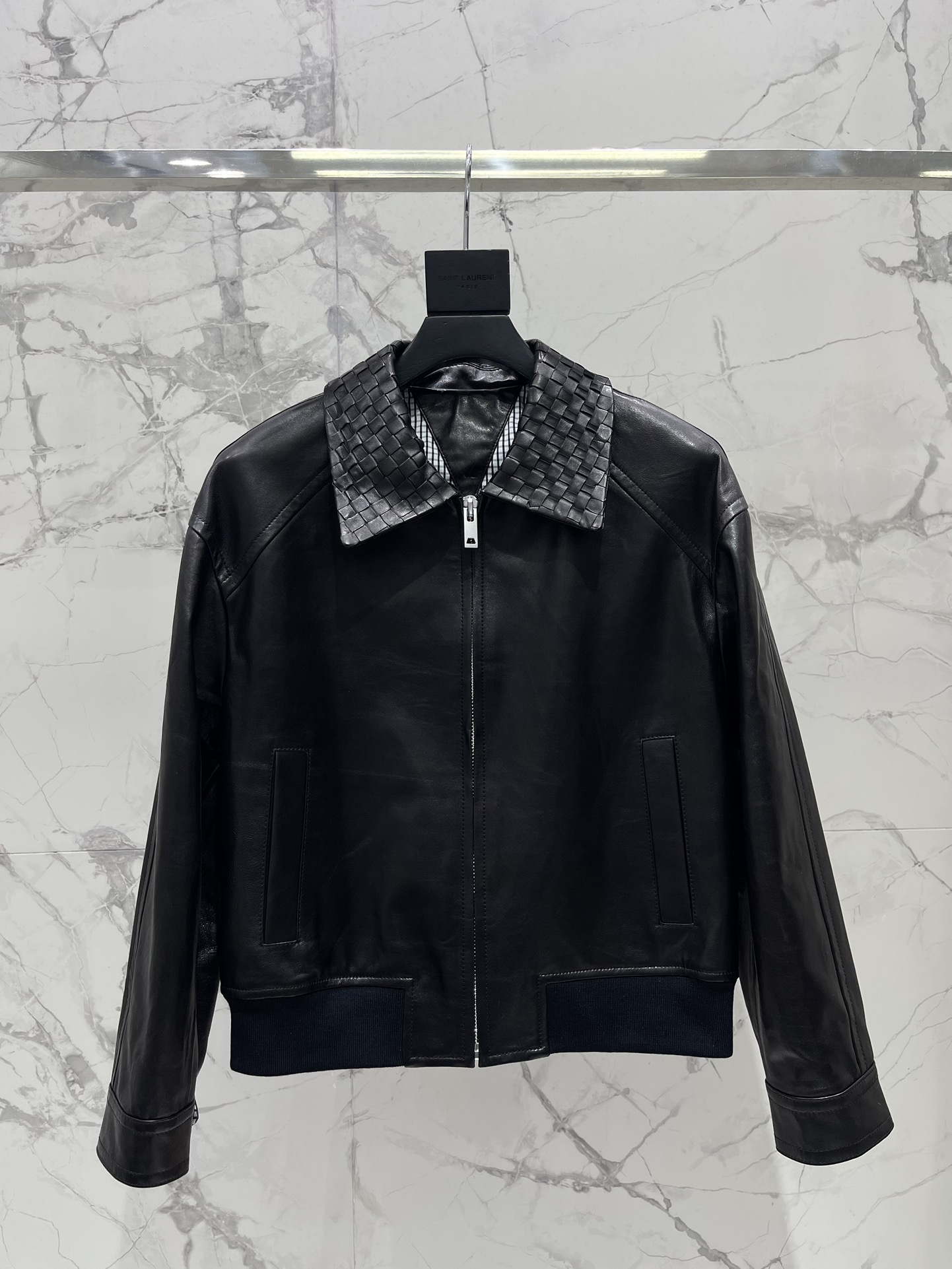 Bottega Veneta BV 보테가베네타 카라 집업 가죽 자켓 의류