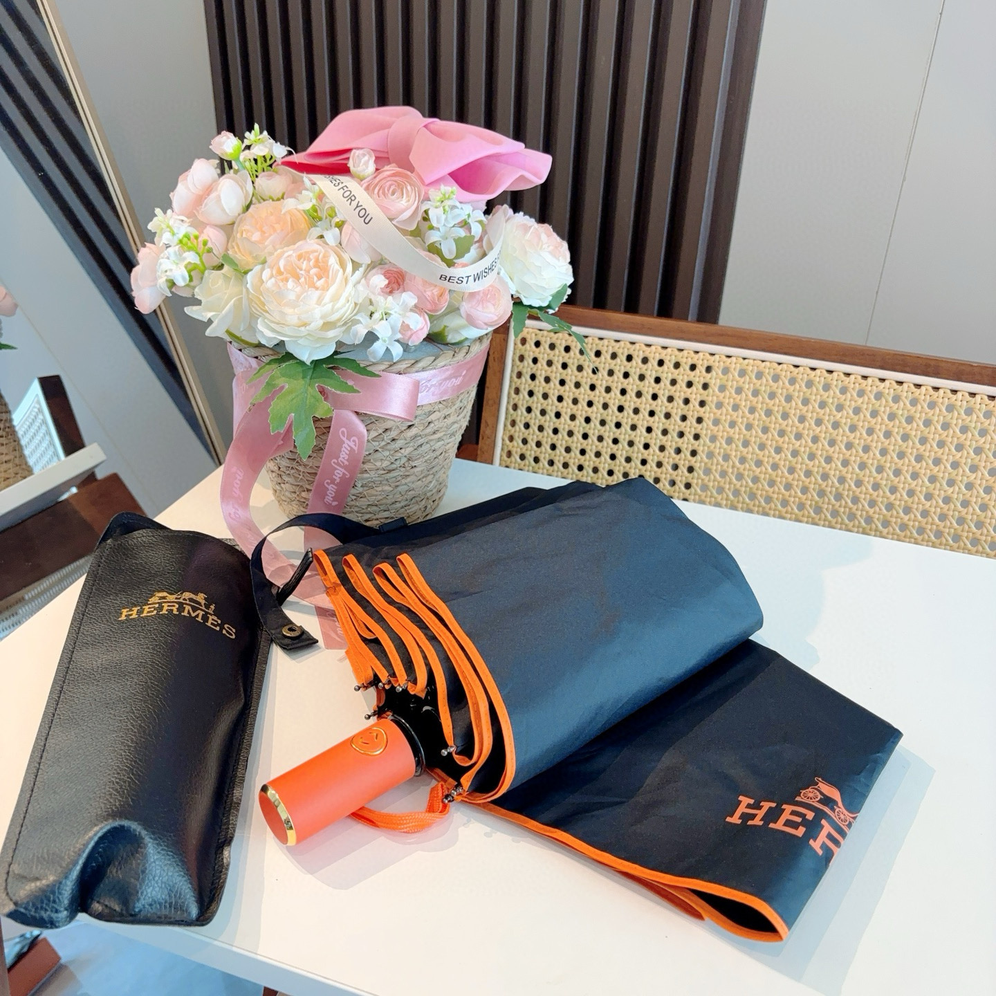 Hermes 에르메스 3단 자동 프리미엄 양산/우산