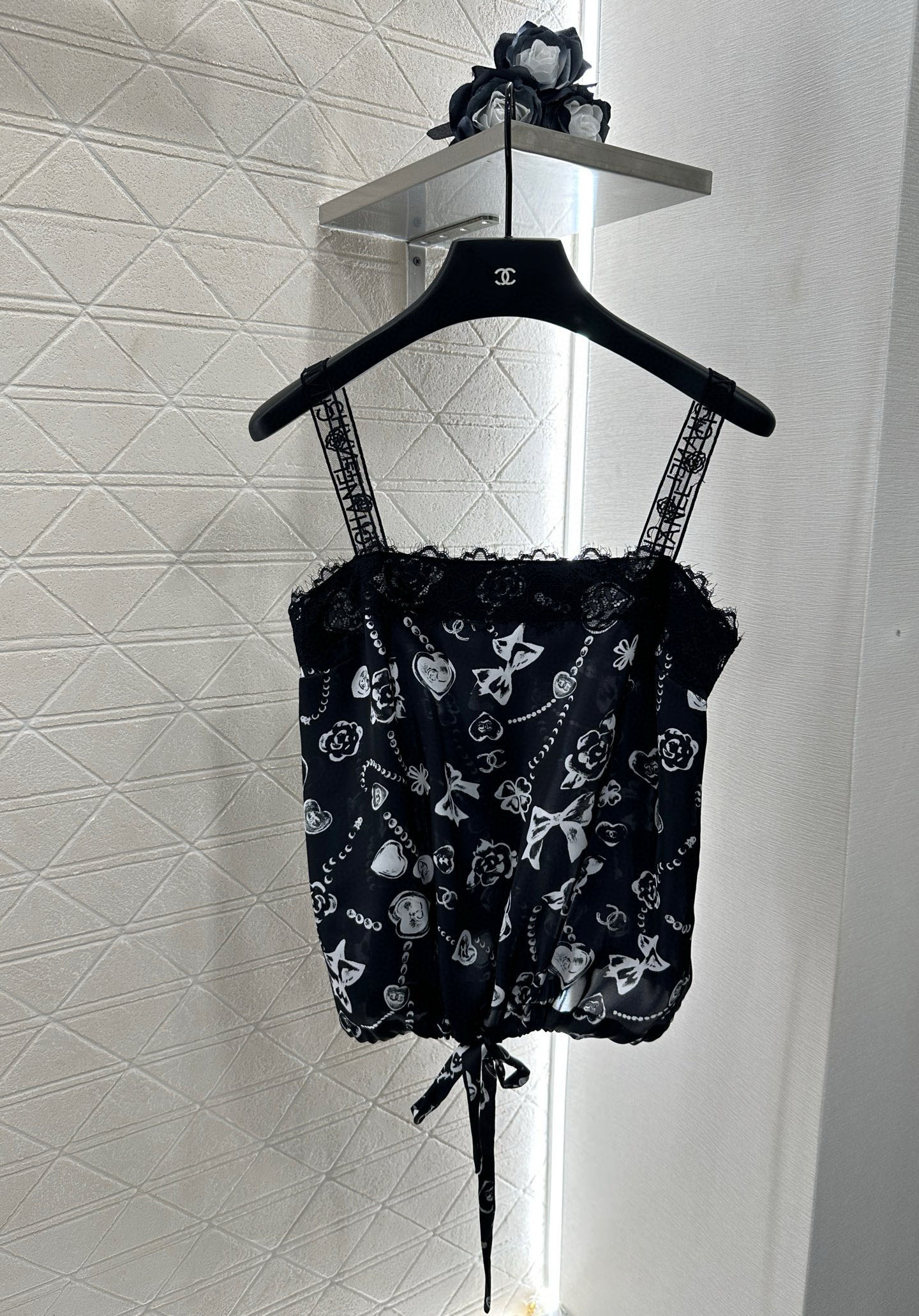 Chanel 샤넬 프린트 레이스 나시 + 반바지 세트 의류