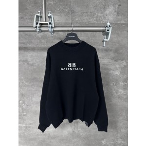 Balenciaga 발렌시아가 자카드 라운드 긴팔 니트 스웨터 의류