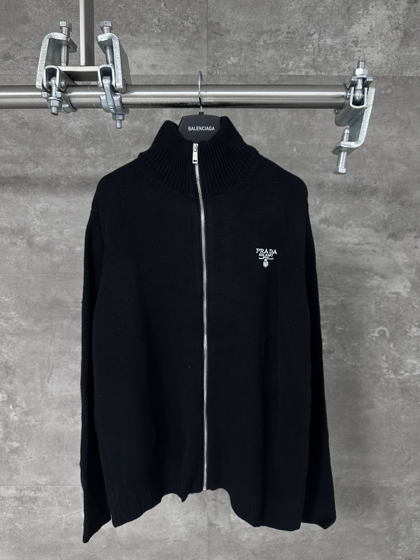 Prada 프라다 자수 로고 집업 니트 가디건 자켓 의류