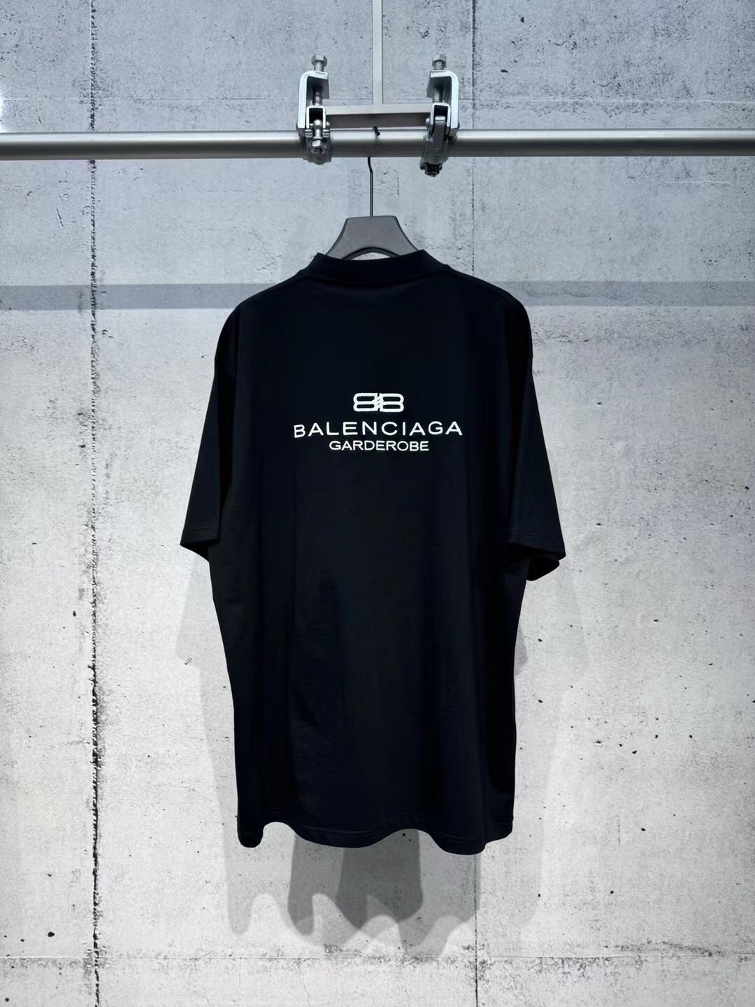 Balenciga BLCG 로고 BB 앞뒤 자수 반팔 티셔츠 의류