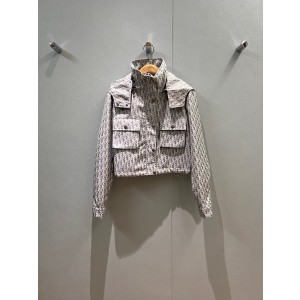 Dior CD 디올 로고 자카드 쇼트 후드 점퍼 자켓 의류