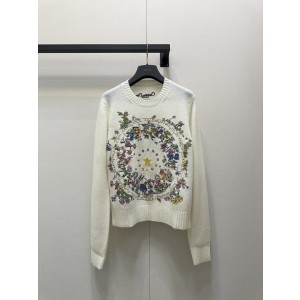 Dior CD 디올 플라워&스타 자수 캐시미어 니트 의류