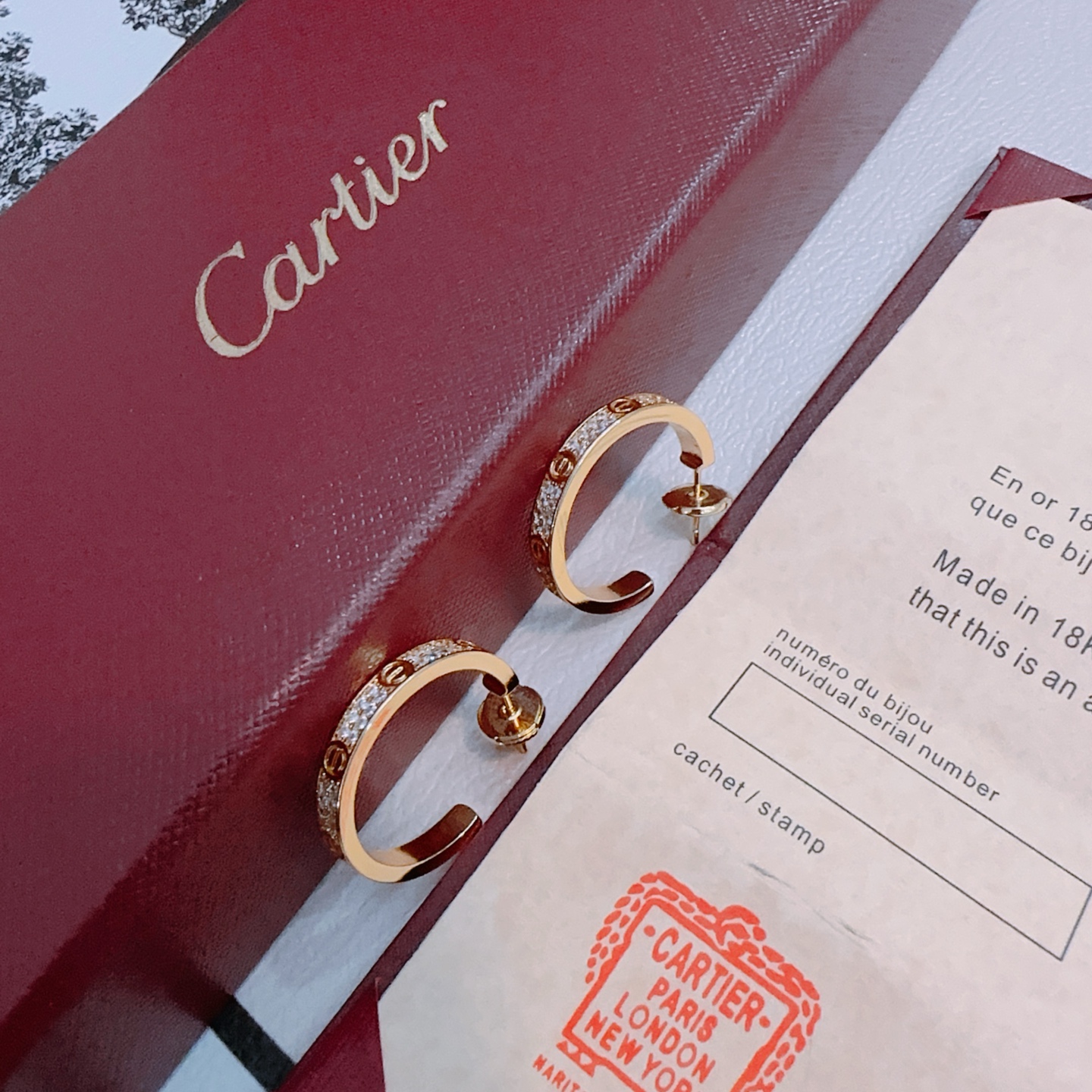 Cartier 까르띠에 귀걸이 V골드 시리즈