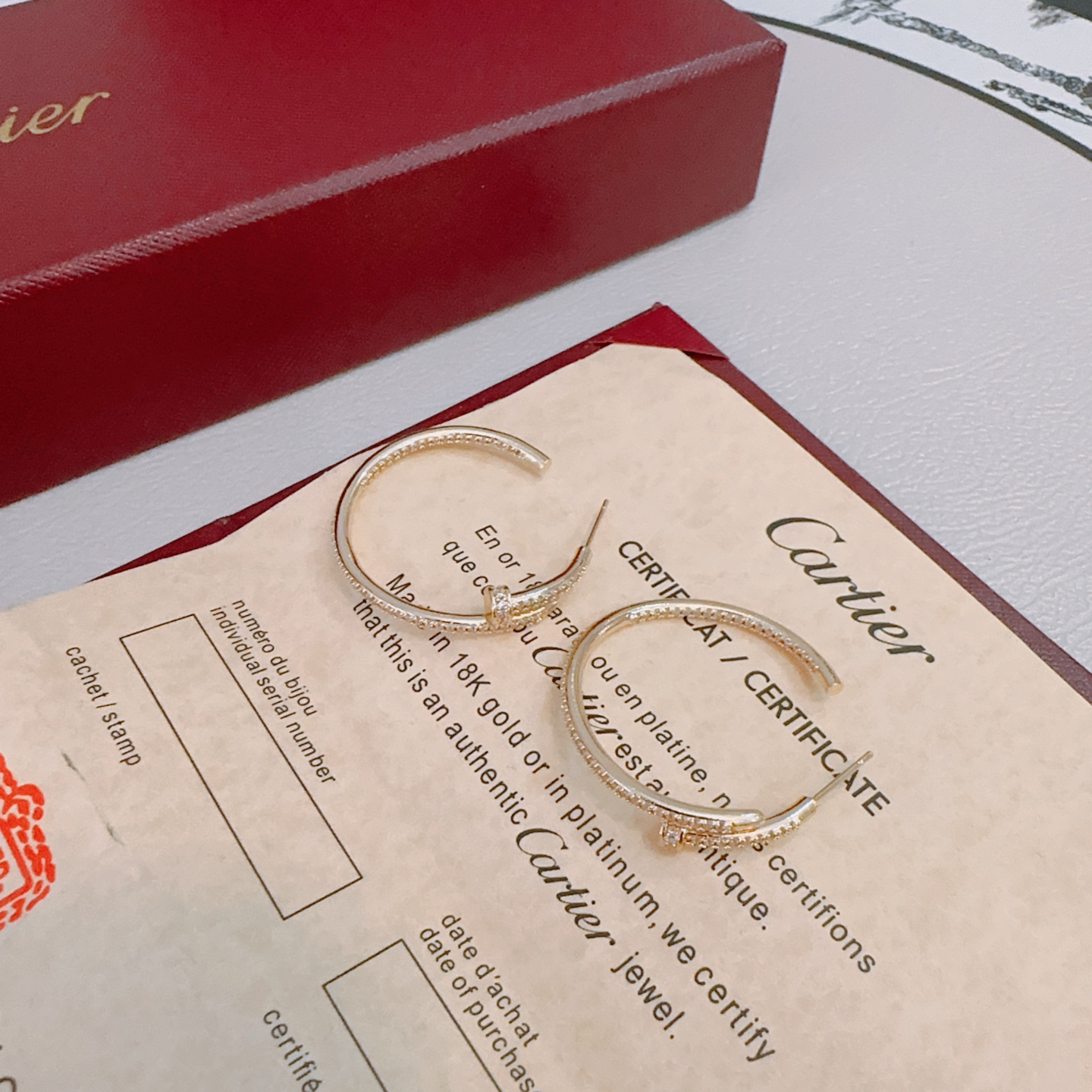 Cartier 까르띠에 귀걸이 V골드 시리즈
