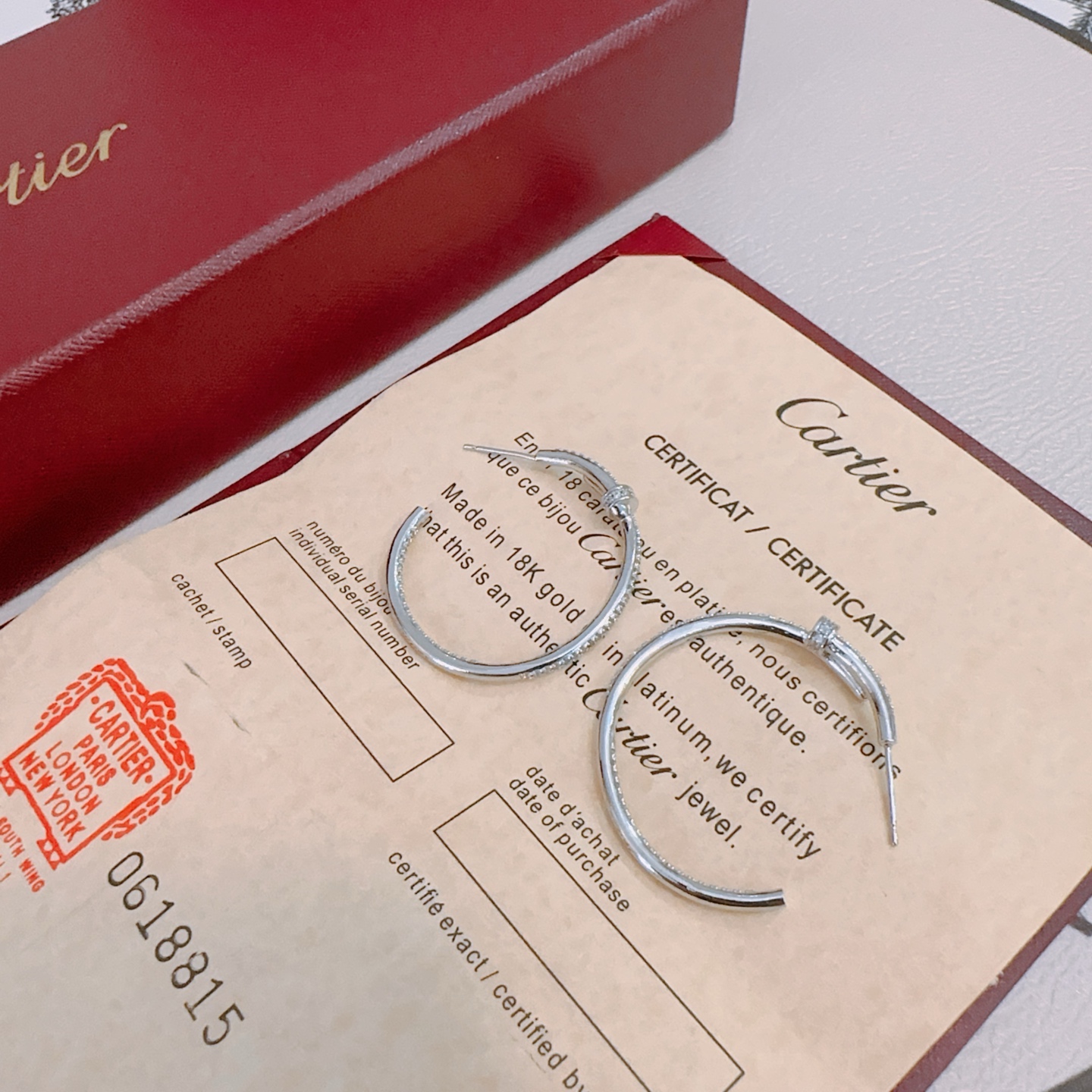 Cartier 까르띠에 귀걸이 V골드 시리즈