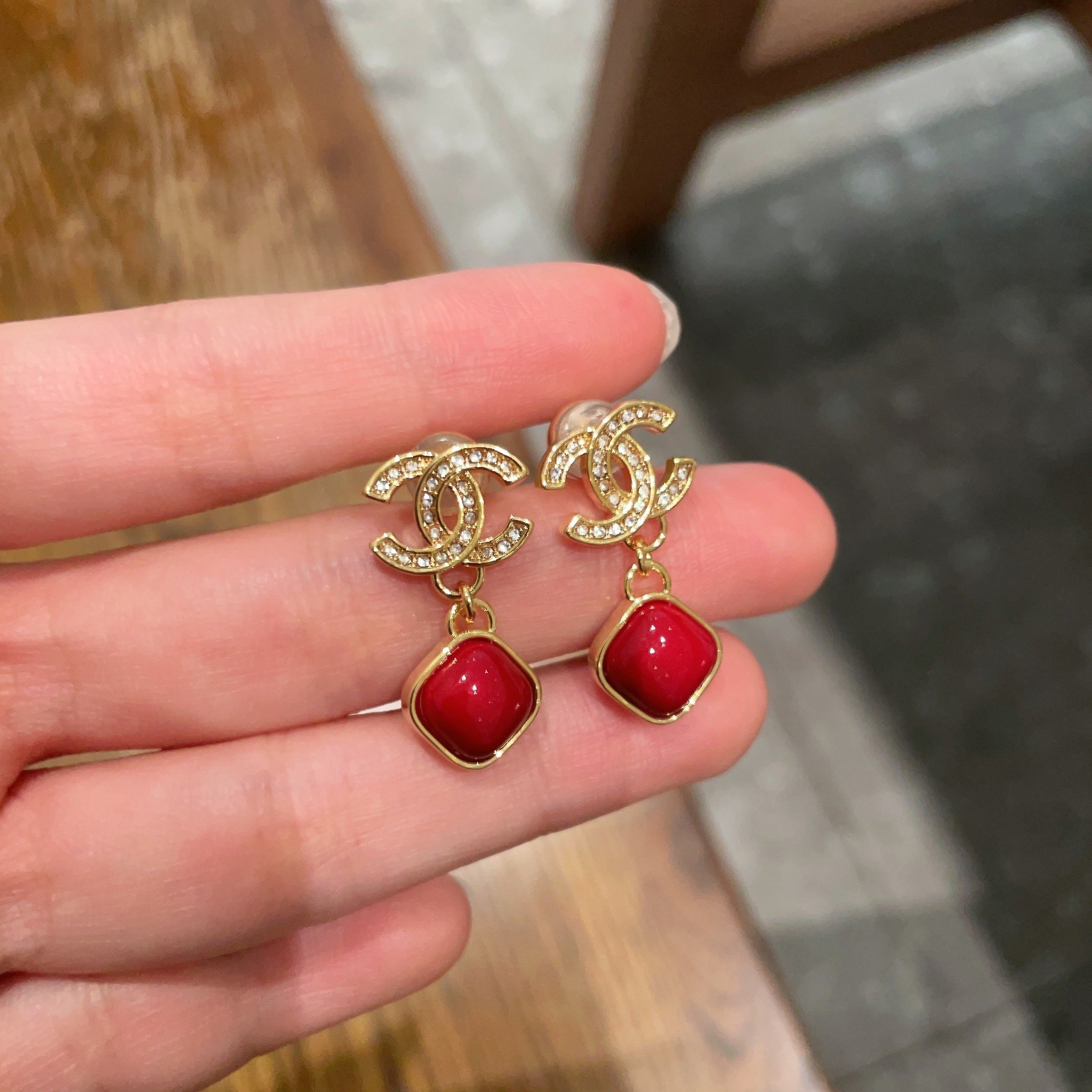 Chanel 샤넬 레터 이어링 귀걸이
