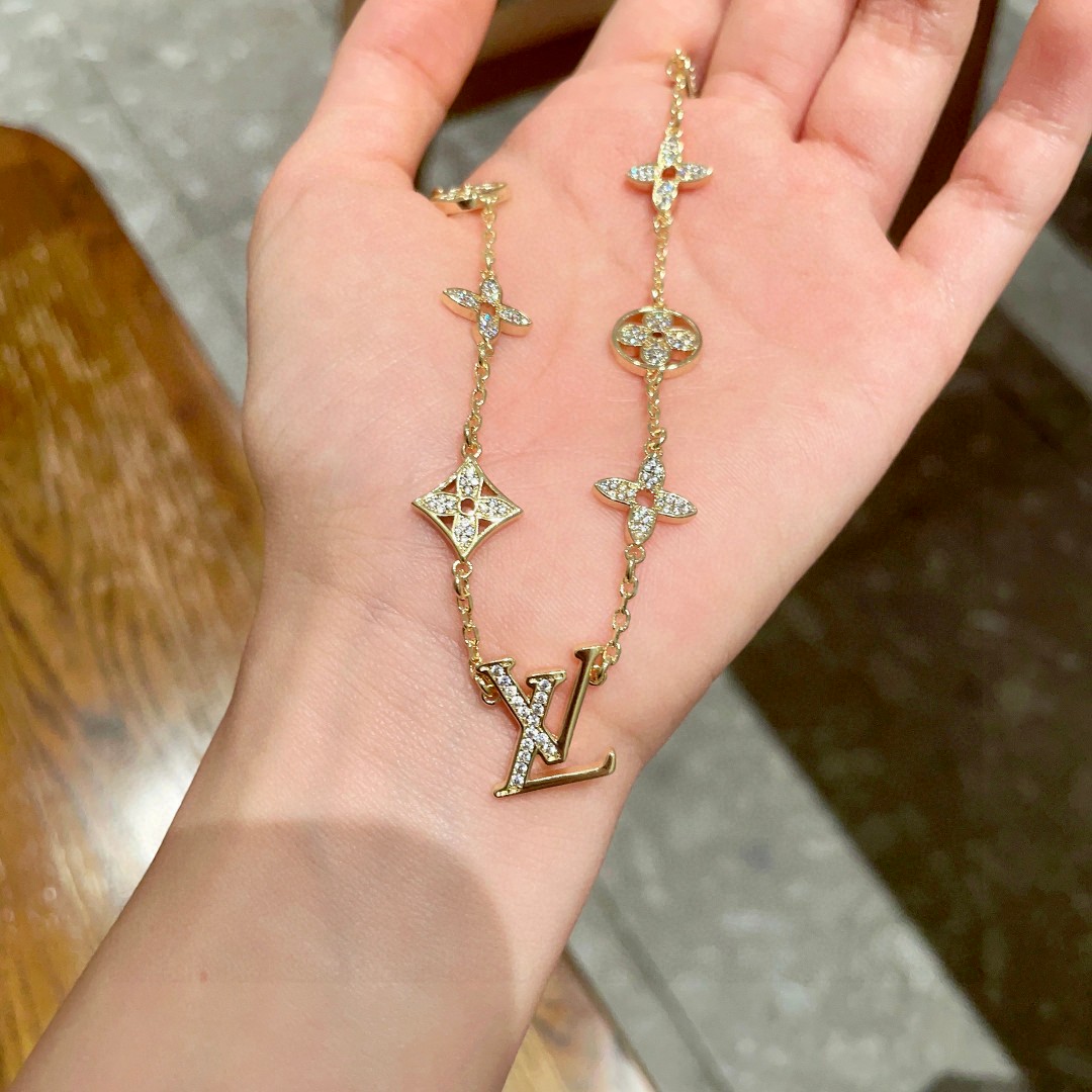 Louis Vuitton 루이비통 LV 더블 플라워 목걸이