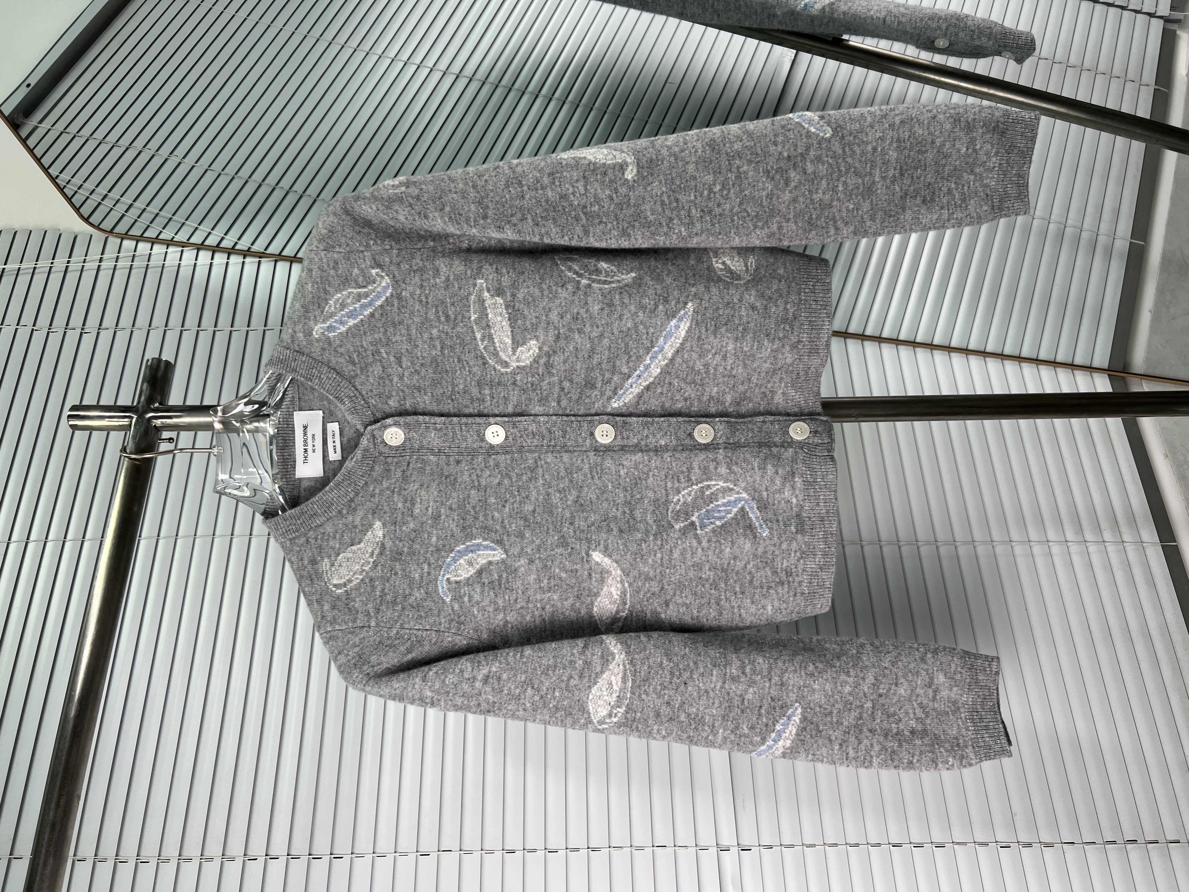 Thom Browne 울 라운드넥 가디건 의류