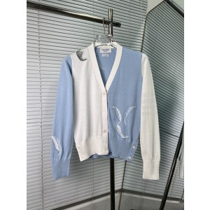 Thom Browne 톰브라운 깃털 패턴 V넥 니트 가디건 의류