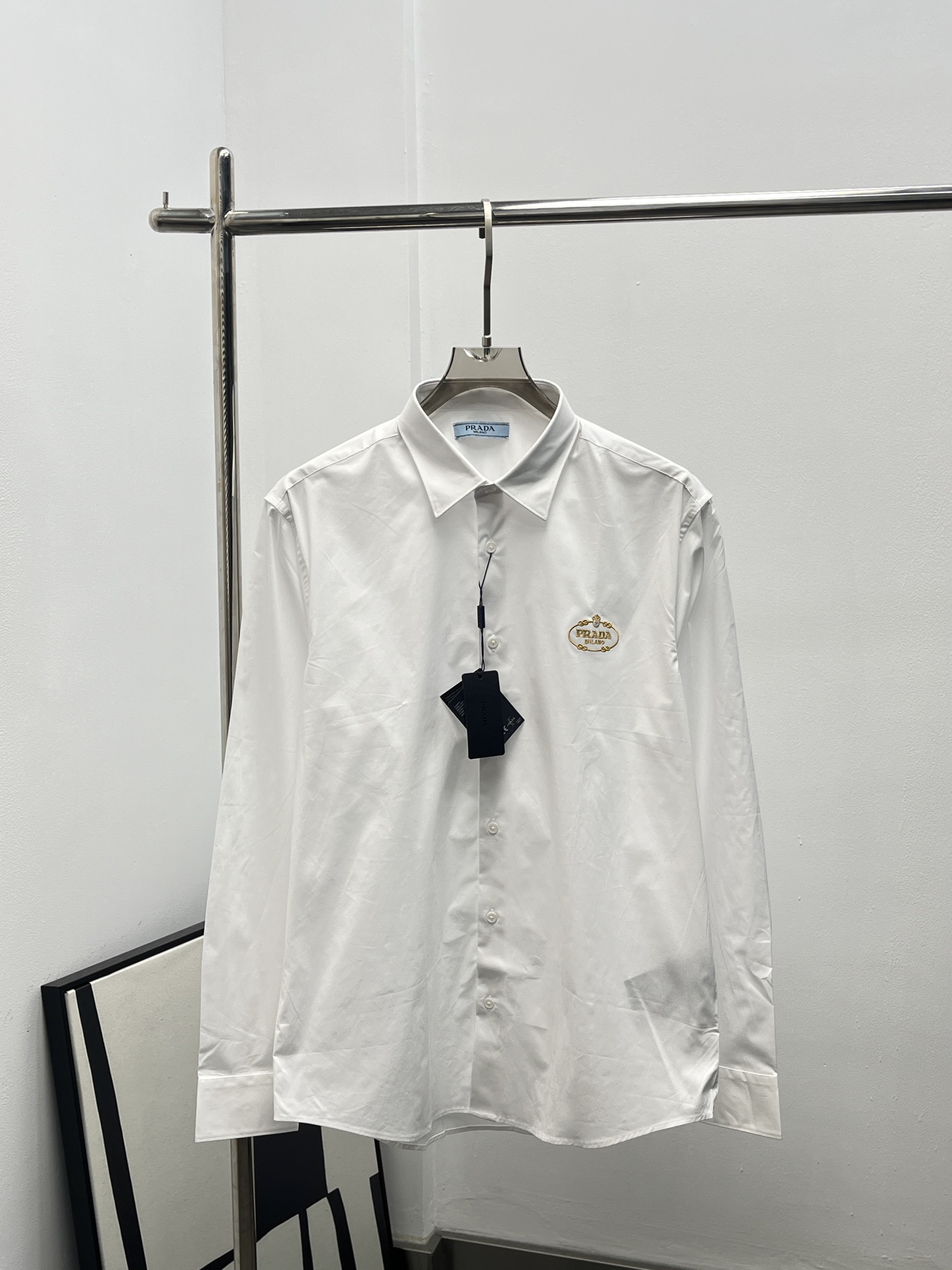 PRADA 프라다 자수 로고 포플린 긴팔 셔츠 의류