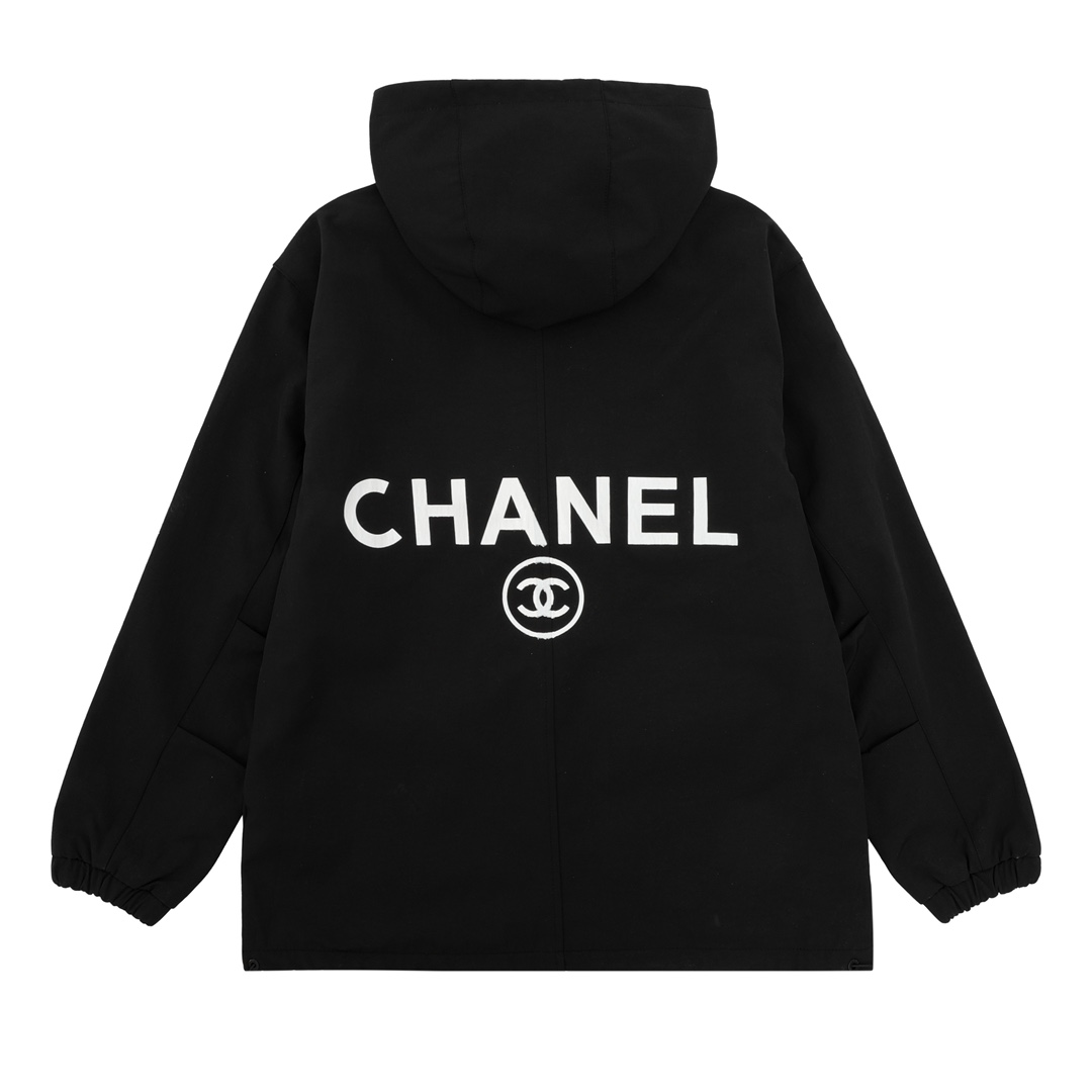 Chanel 샤넬 자수 슬로건 빈티지 집업 양면 야상 점퍼 재킷 의류