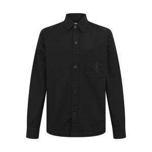 YSL Saint Laurent 생로랑 로고 자수 셔츠형 자켓 재킷 의류