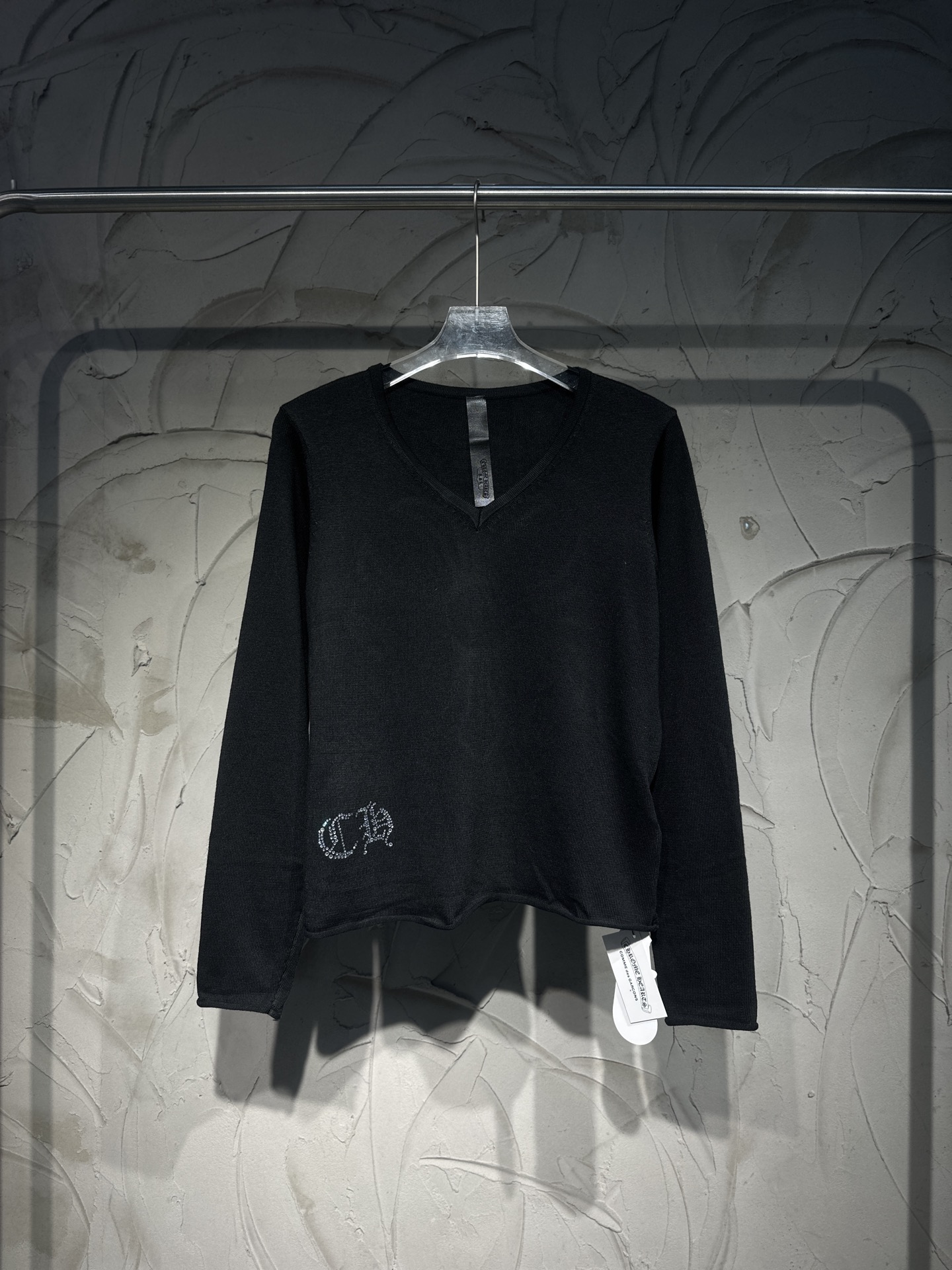 Chrome Hearts 크롬하츠 스톤 장식 V넥 니트 의류