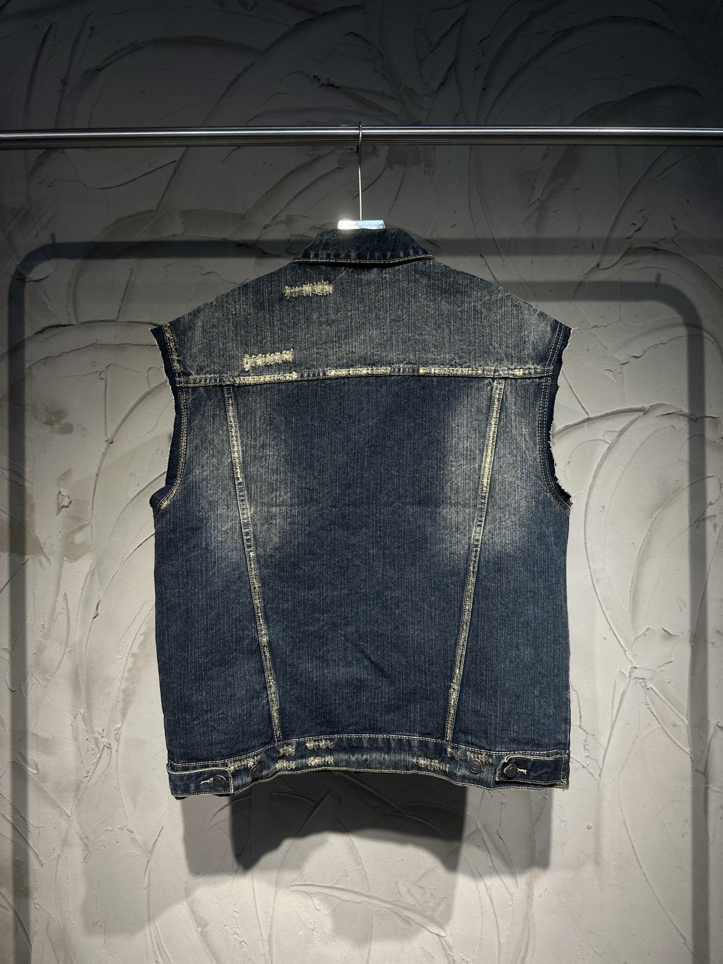 Balenciaga 발렌시아가 빈티지 워싱 데미지 루즈핏 데님 베스트 조끼 의류