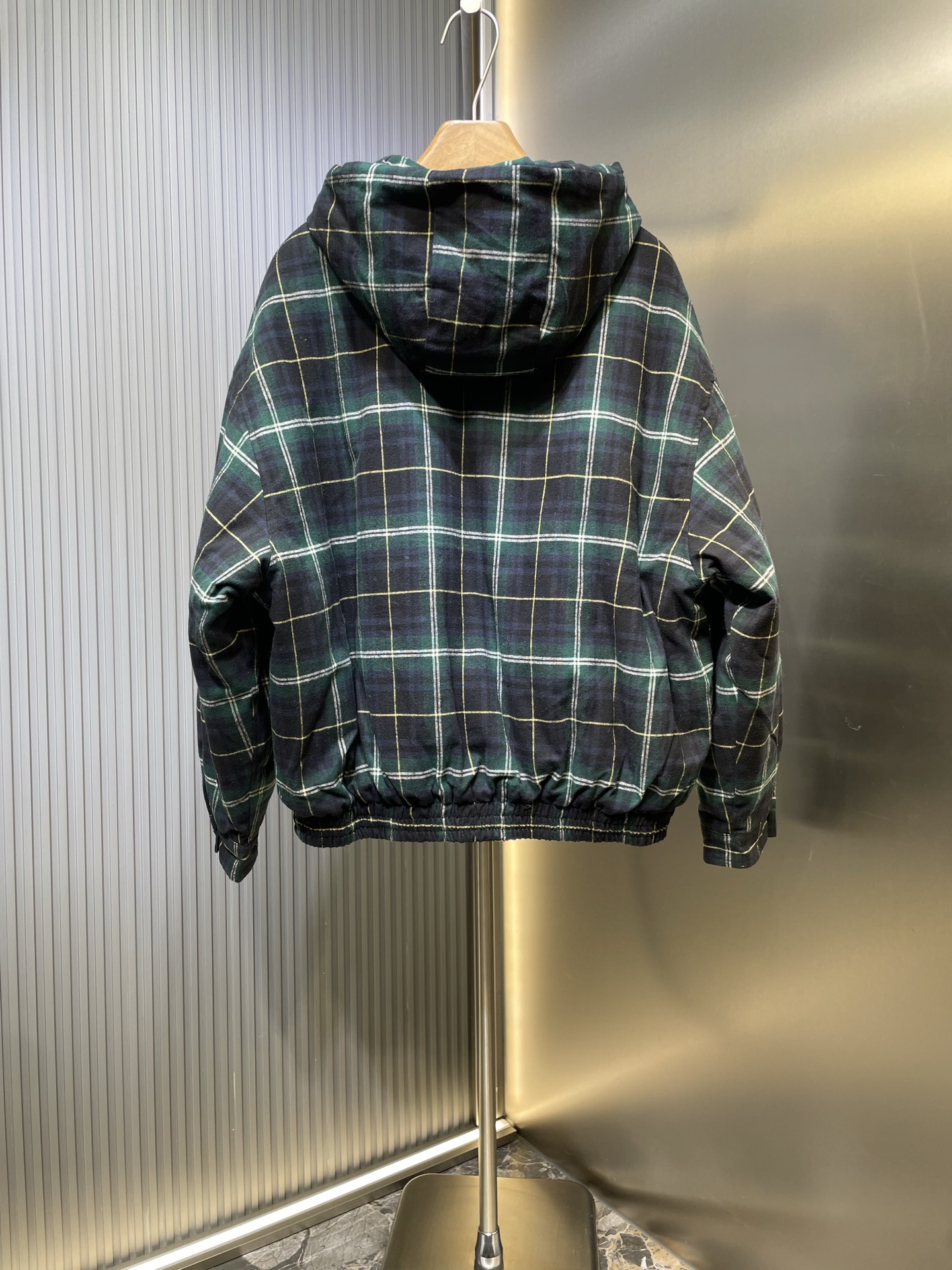 miumiu 미우미우 체크 자수 후드 집업 자켓 재킷 의류