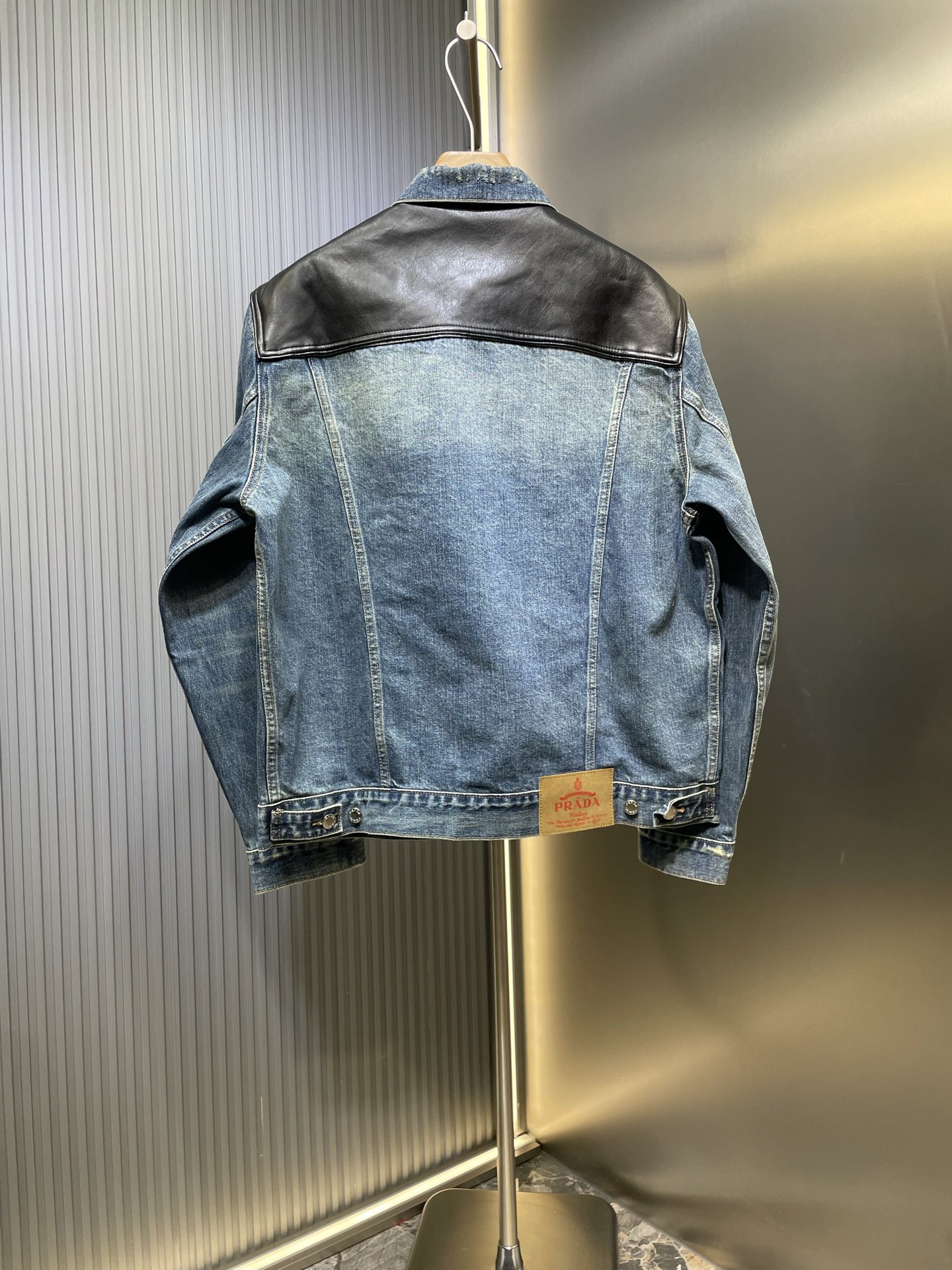 Prada 가죽 데님 자켓 재킷 의류