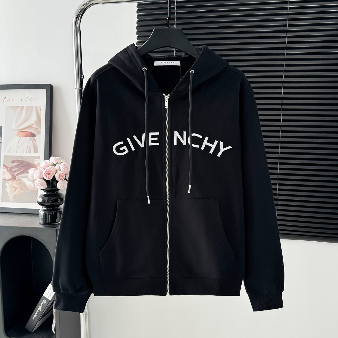 Givenchy 지방시 자수 로고 후드 집업 자켓 재킷 의류