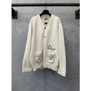 DIOR CD 디올 자수 코튼 혼방 버튼 가디건 의류