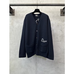 DIOR CD 디올 자수 코튼 혼방 버튼 가디건 의류