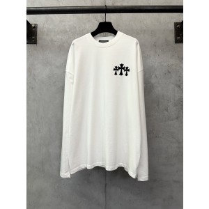 Chrome Hearts CH 크롬하츠 벨벳 로고 레터링 긴팔 티셔츠 의류