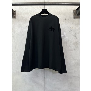Chrome Hearts CH 크롬하츠 벨벳 로고 레터링 긴팔 티셔츠 의류