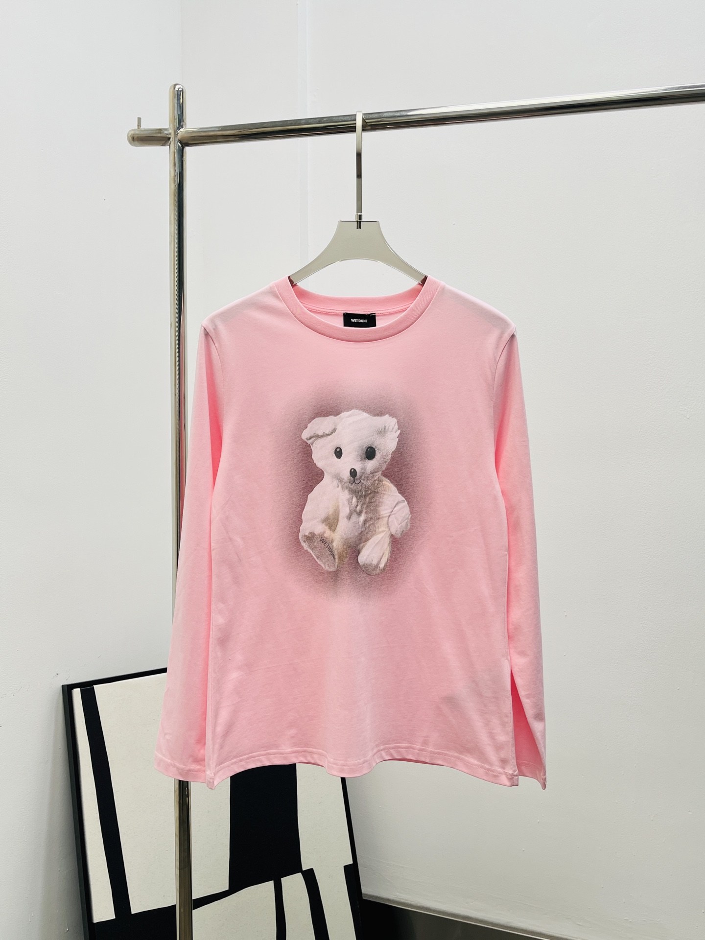 We11done 웰던 곰돌이 프린트 롱슬리브 긴팔 티셔츠 의류