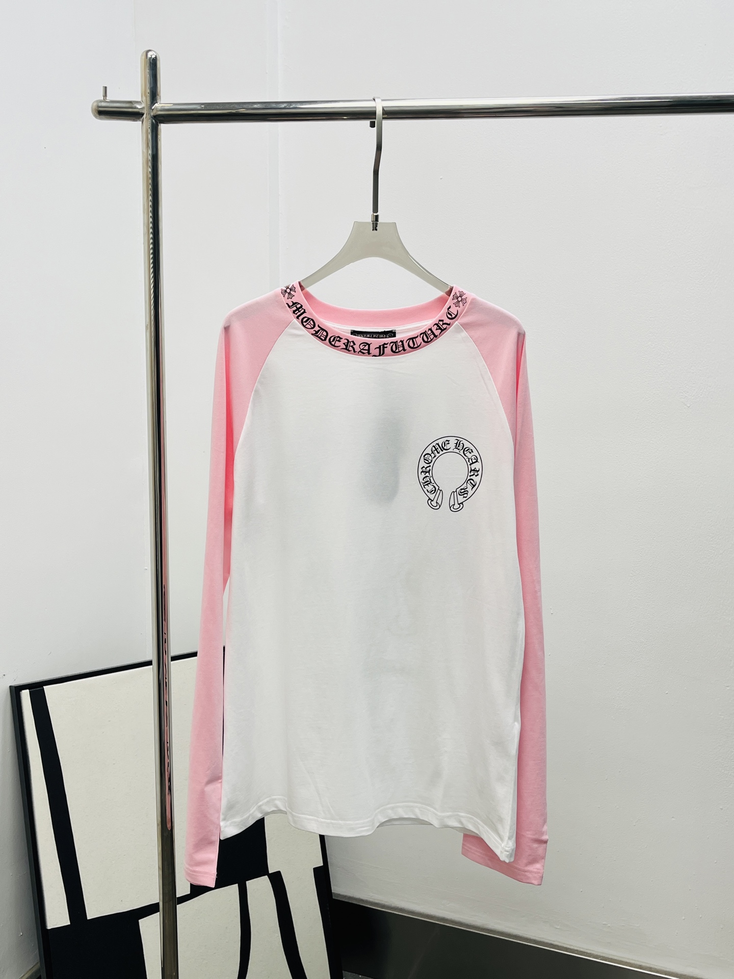 Chrome Heart CH 크롬하트 알파벳 프린트 배색 래글런 롱슬리브 긴팔 티셔츠 의류