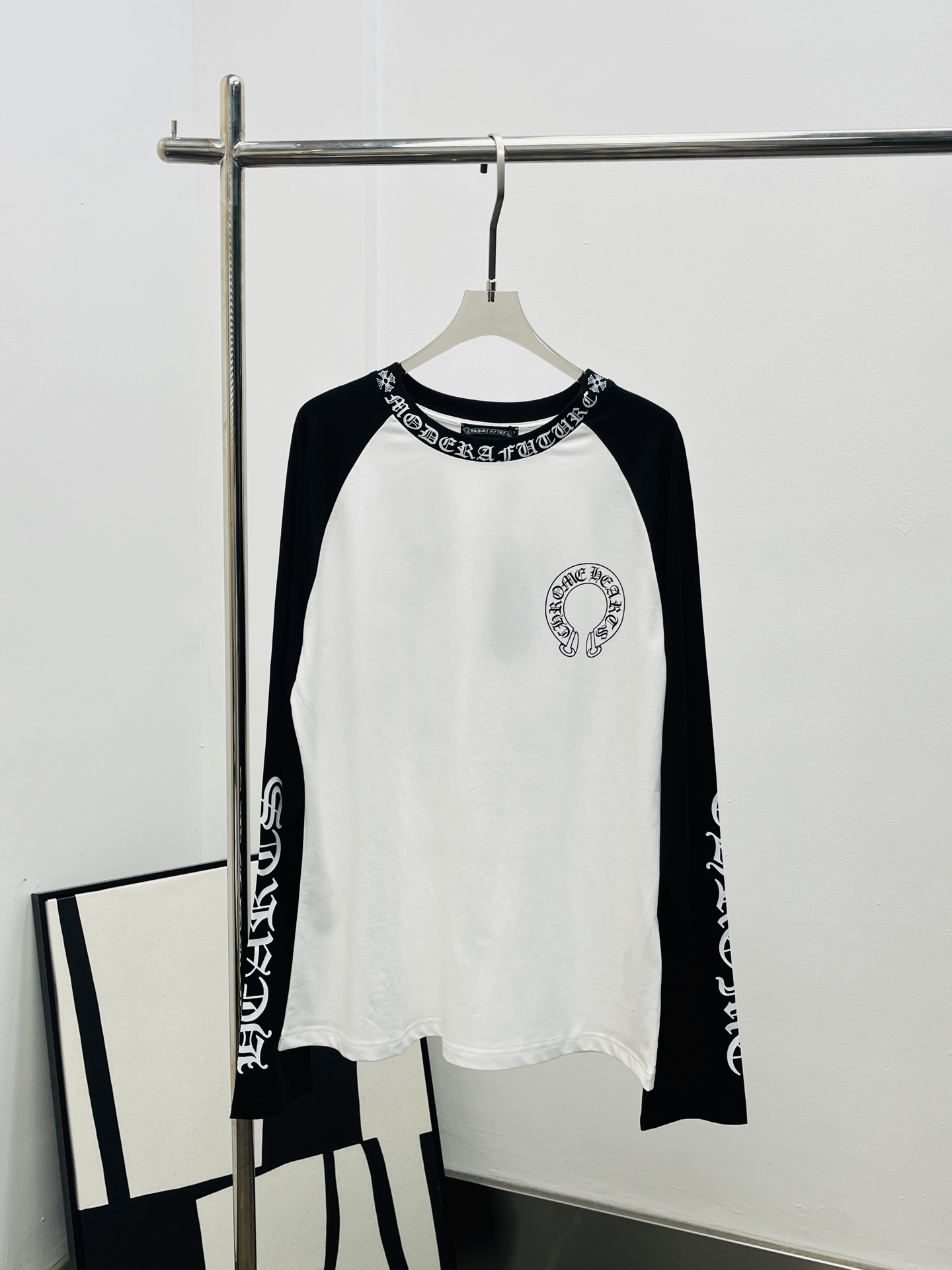 Chrome Heart CH 크롬하트 알파벳 프린트 배색 래글런 롱슬리브 긴팔 티셔츠 의류