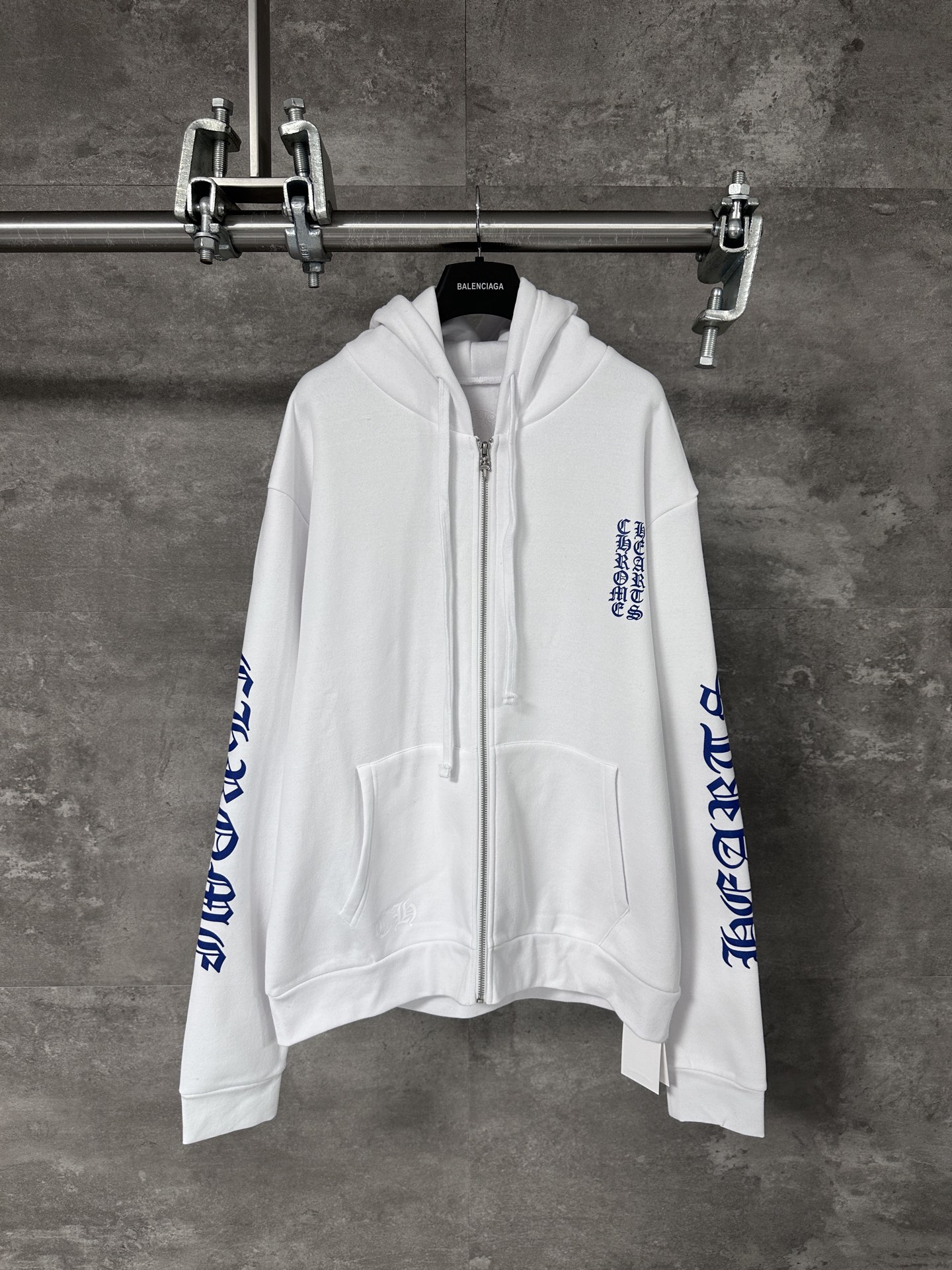 Chrome Hearts 크롬하츠 블루 산스크리트 로고 후드 집업 자켓 재킷 의류