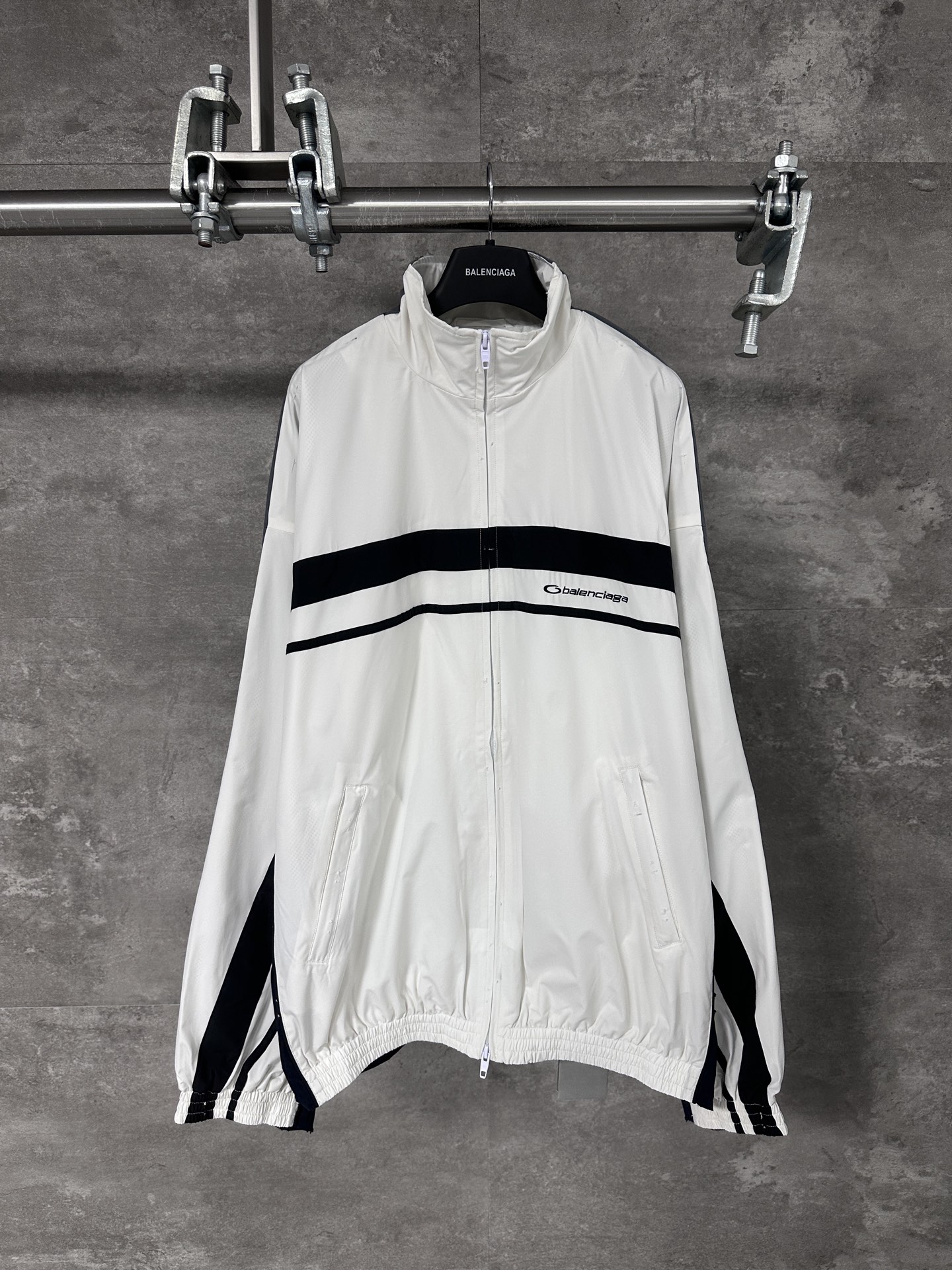 Balenciaga BLCG / 발렌시아가 로고 자수 배색 패치워크 재킷 자켓 의류