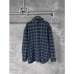 Balenciaga / 발렌시아가 BLCG 신상 혼방 긴팔 후드 셔츠 재킷 자켓 의류