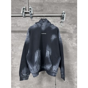 Balenciaga / 발렌시아가 마모 워시드 레터링 후면 자수 후드티 의류