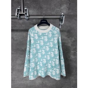 Dior CD / 디올 컬러 블록 패턴 자카드 긴팔 니트 스웨터 의류