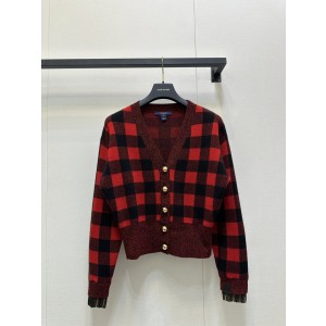 Louis Vuitton LV 루이비통 캐시미어 체크 가디건 의류