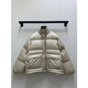 Celine 셀린느 배색 니트 카라 다운 패딩 점퍼 의류