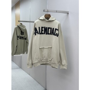 BALENCIAGA 발렌시아가 오트밀 테이프 후드티 의류