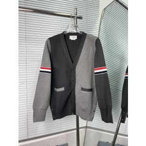 THOM BROWNE TB 톰브라운 더블 소매 컬러 블록 가디건 의류