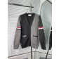 THOM BROWNE TB 톰브라운 더블 소매 컬러 블록 가디건 의류