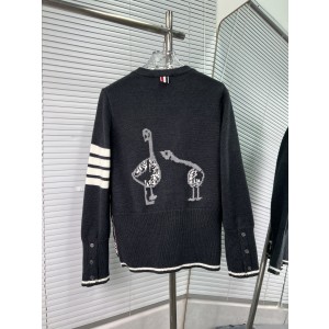 Thom Browne 톰브라운 거위 인타르시아 울 V넥 여성 가디건 의류